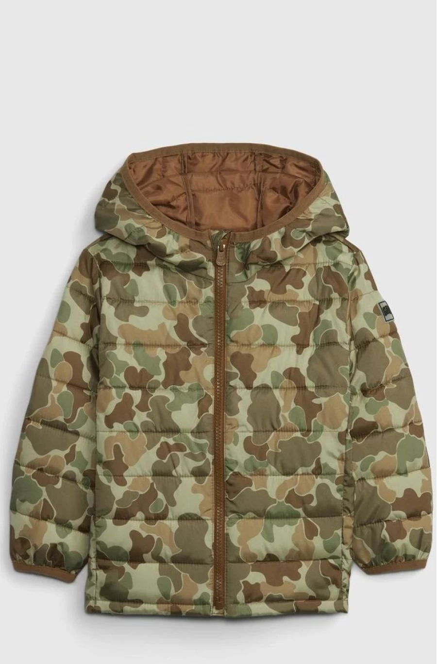 GAP Boys Green Camo Cold Control Puffer Jacket - Babygap Insulated Winter Coat