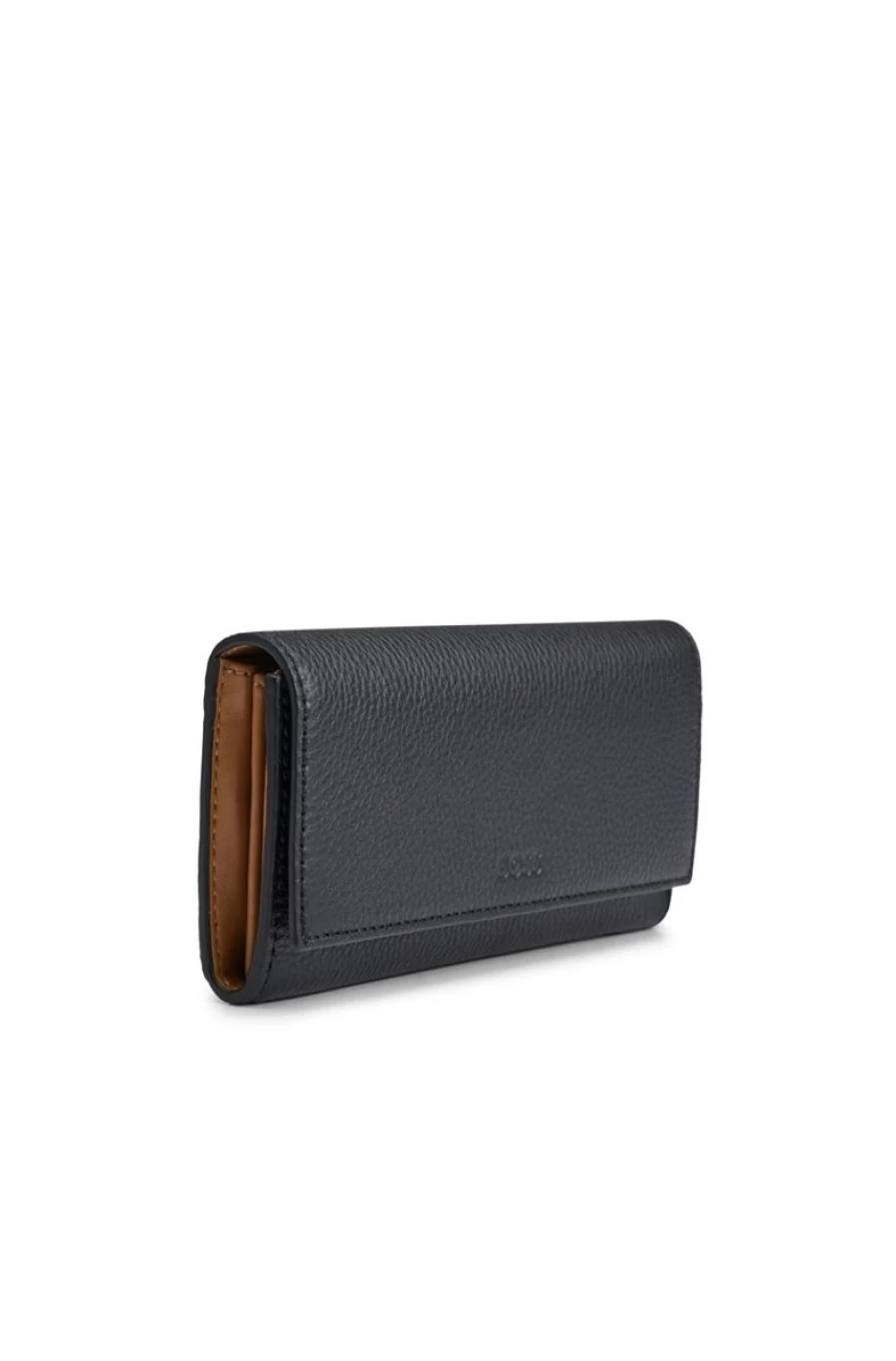 "HUGO BOSS Women's Grained Leather Continental Wallet With Embossed Logo"