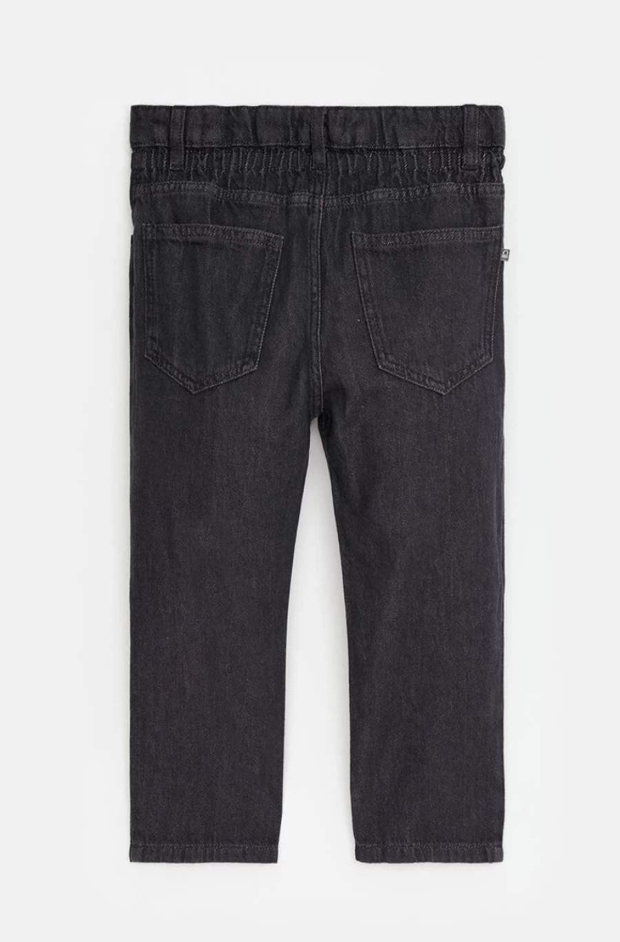 BENETTON Girls' Black Five-Pocket Jeans in Eco-Friendly Paper Bag