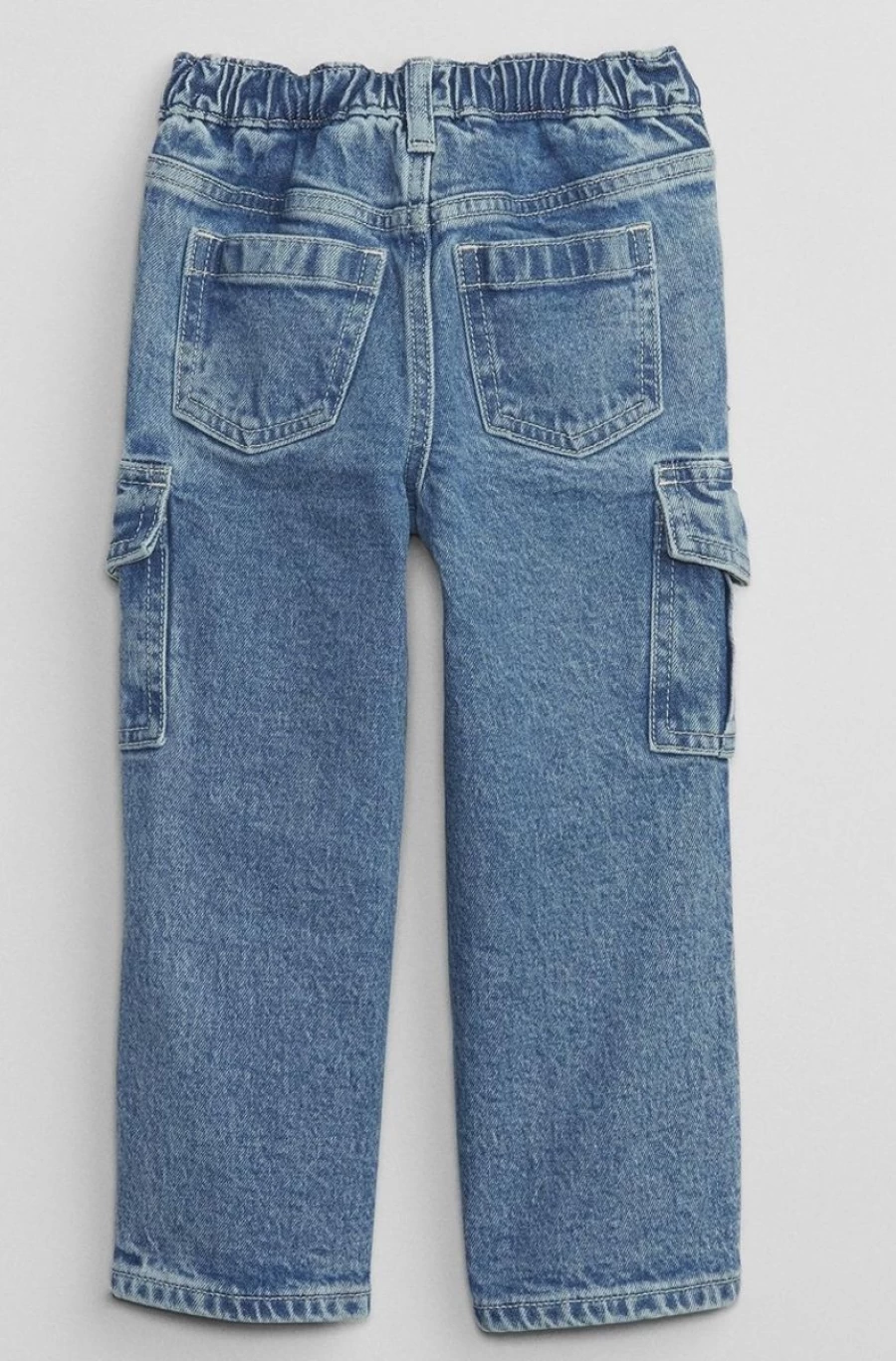 GAP Girls' Light Wash Wide-Leg Cargo Jeans – Washwell Eco-Friendly Denim