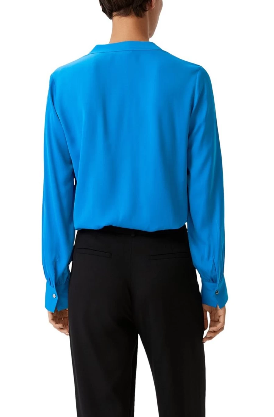 "COMMA Women's Blue Viscose Blend Blouse"