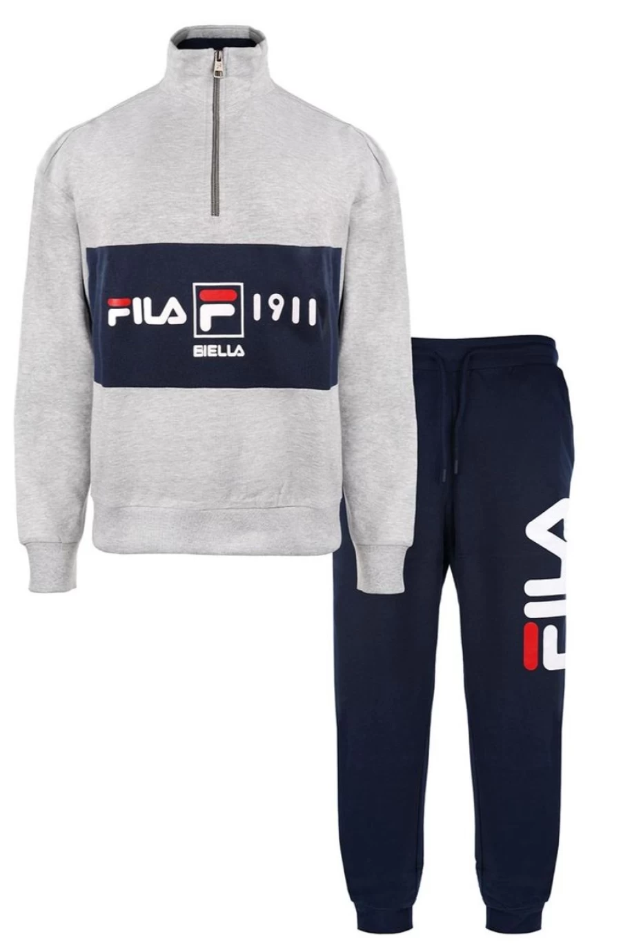 FILA Women's Cozy Cotton Brushed Fleece Loungewear Set with Logo