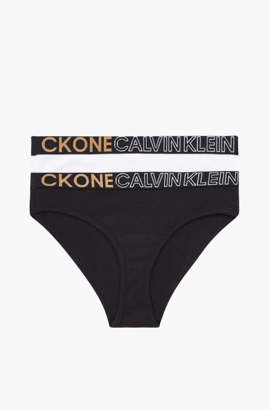 2 Pack CALVIN KLEIN Girls' Bikini Briefs - Multi Color Ck One Underwear Set