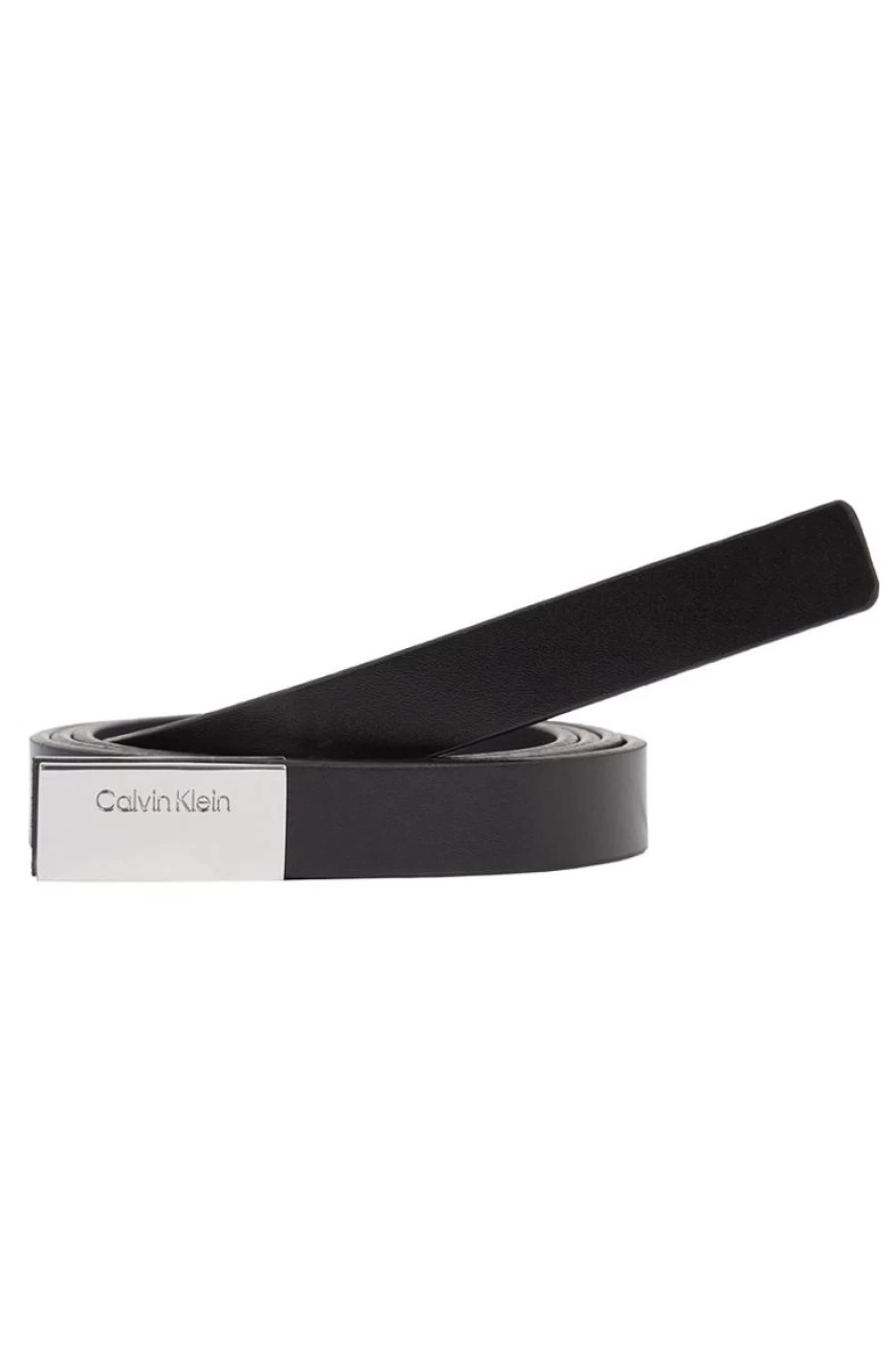 CALVIN KLEIN Women's Black Slim Leather Belt for Women | Stylish & Elegant Design