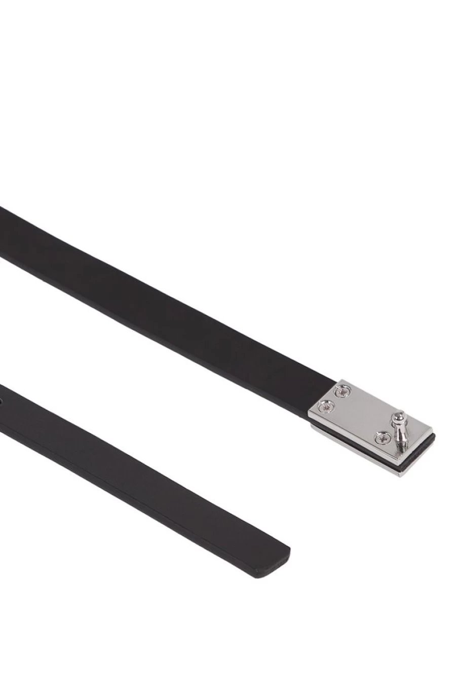 CALVIN KLEIN Women's Black Slim Leather Belt for Women | Stylish & Elegant Design