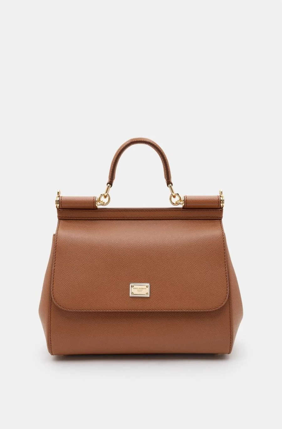 DOLCE & GABBANA Women's Medium Sicily Bag in Dauphine Calfskin Leather Crossbody Handbag