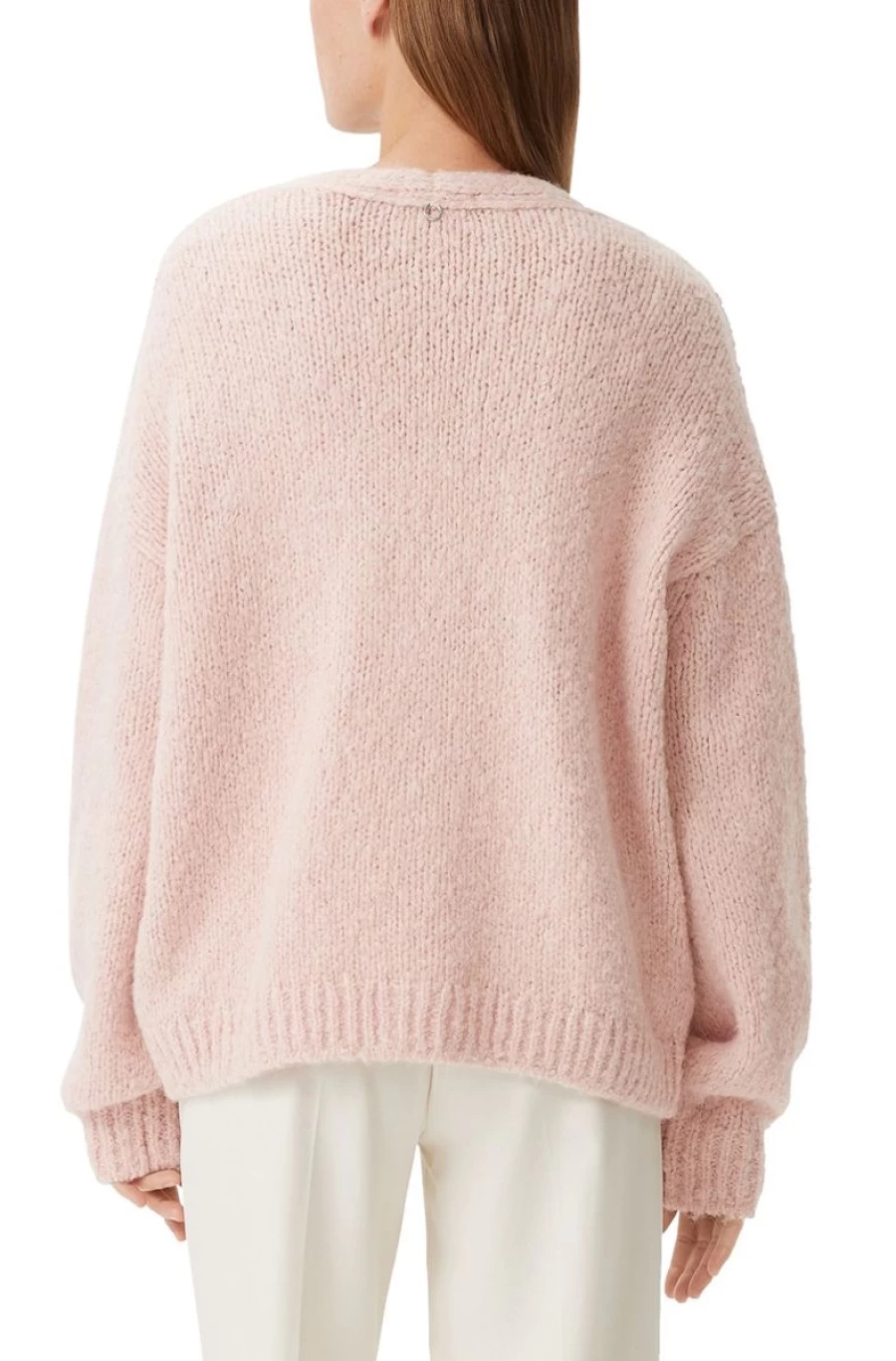 "COMMA Women's Pink Alpaca Blend Cardigan Soft Cozy Knit Sweater"