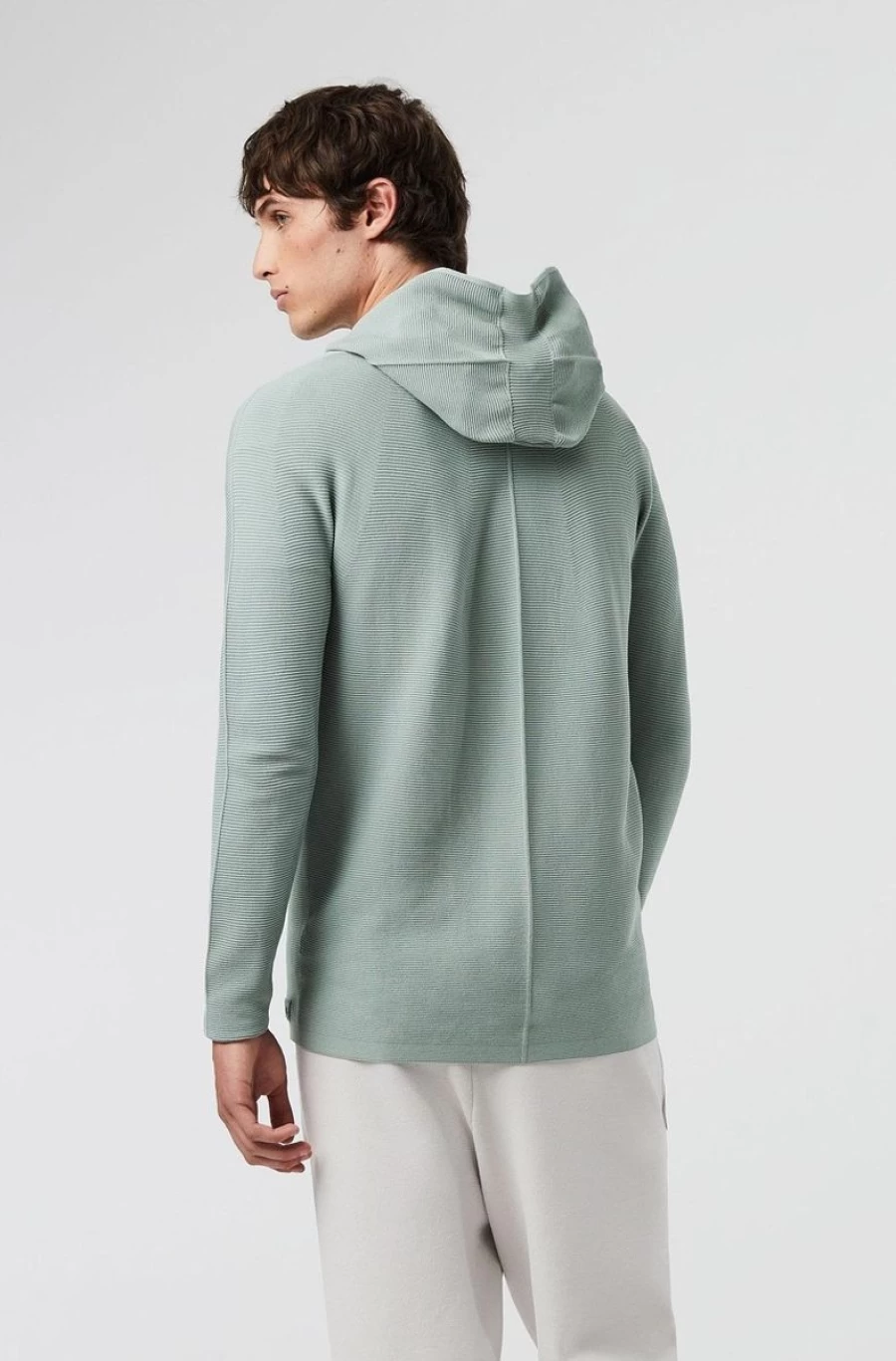 ALPHATAURI Men's Seamless 3D Knit Hooded Jacket - Lightweight Comfortable Stylish Outerwear