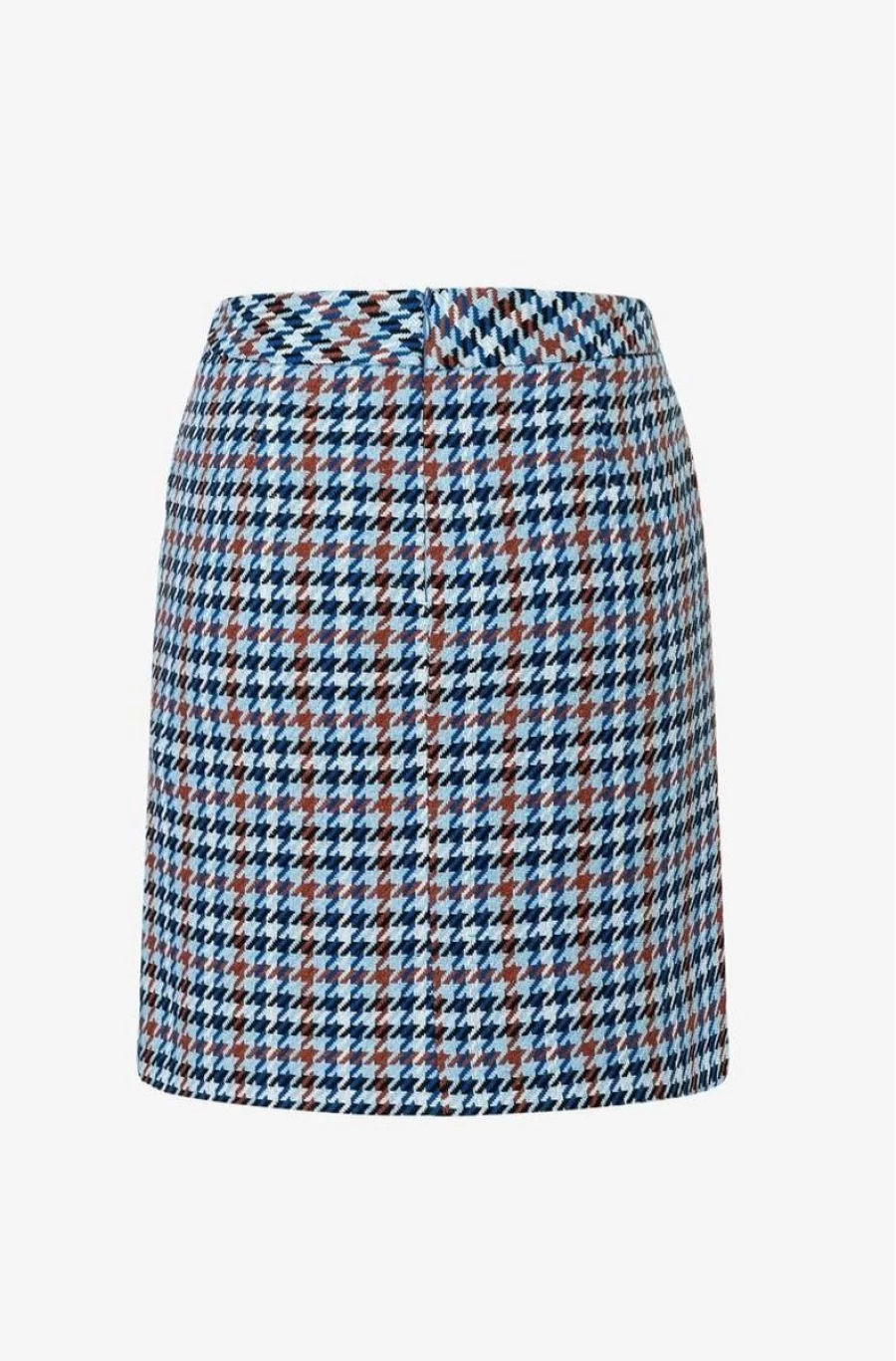 "MORE & MORE Women's Houndstooth Skirt - Classic Checkered Pattern A-Line Midi Skirt"
