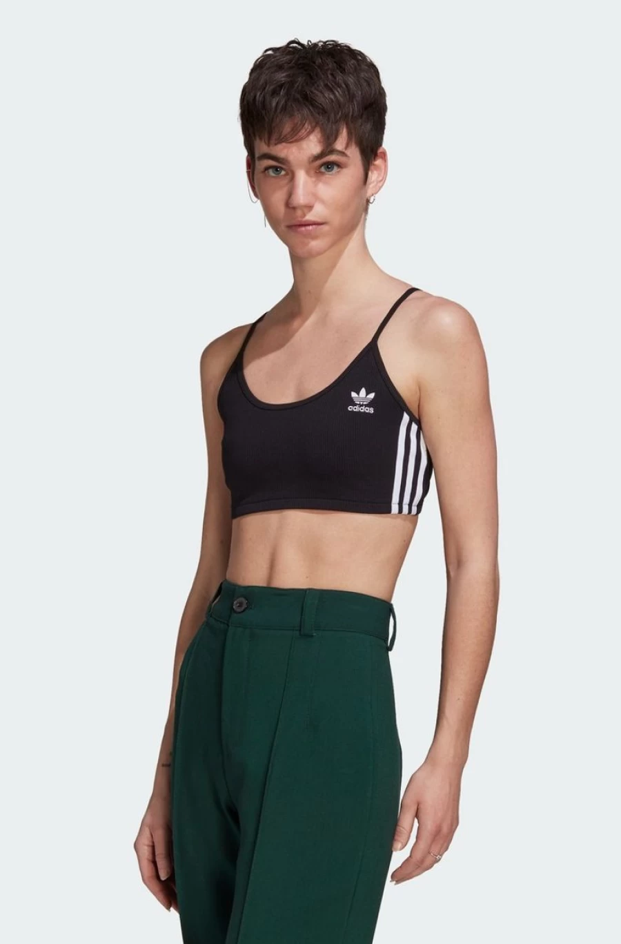 Adidas Women's Adicolor Classics Black Bra Top - Sporty Comfort & Style