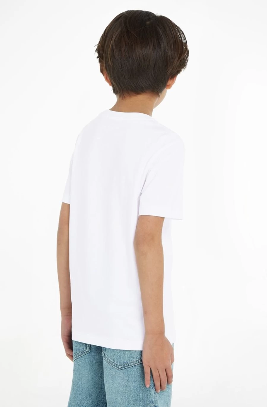 CALVIN KLEIN Boys Logo T-Shirt for Kids - Unisex Cotton Tee with Branded Design