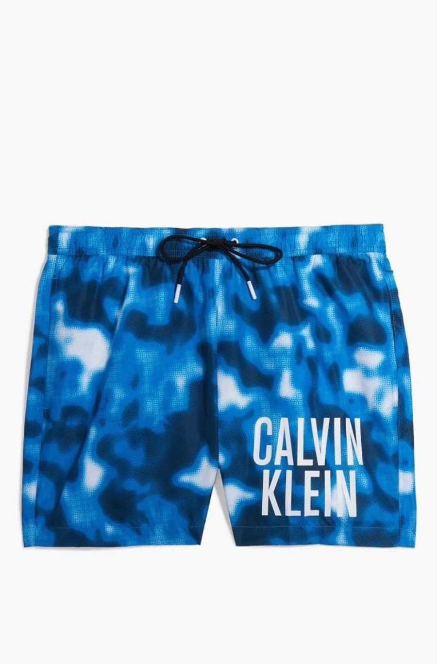 CALVIN KLEIN Men's Blue Medium Drawstring Swim Shorts - Intense Power