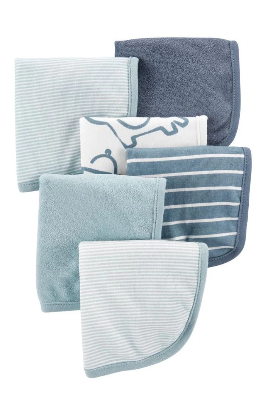 CARTER'S Boys 6-Pack Soft Wash Cloths for Babies & Toddlers