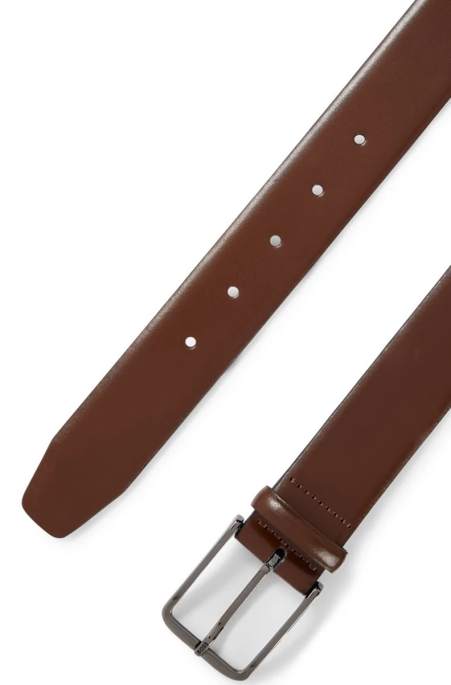 "HUGO BOSS Men's Italian Leather Belt with Logo Pin Buckle"