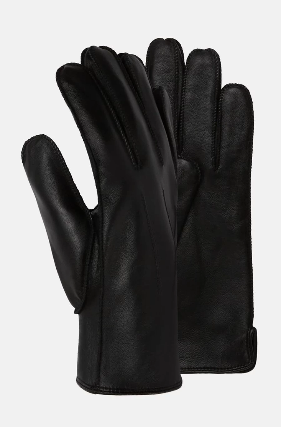 BOGGI MILANO Men's Black Genuine Leather Gloves for Premium Style & Comfort