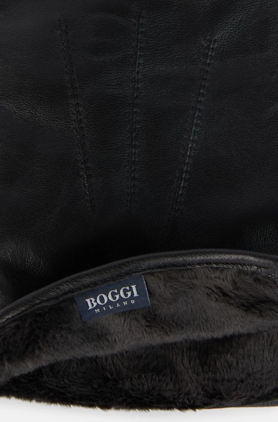 BOGGI MILANO Men's Black Genuine Leather Gloves for Premium Style & Comfort