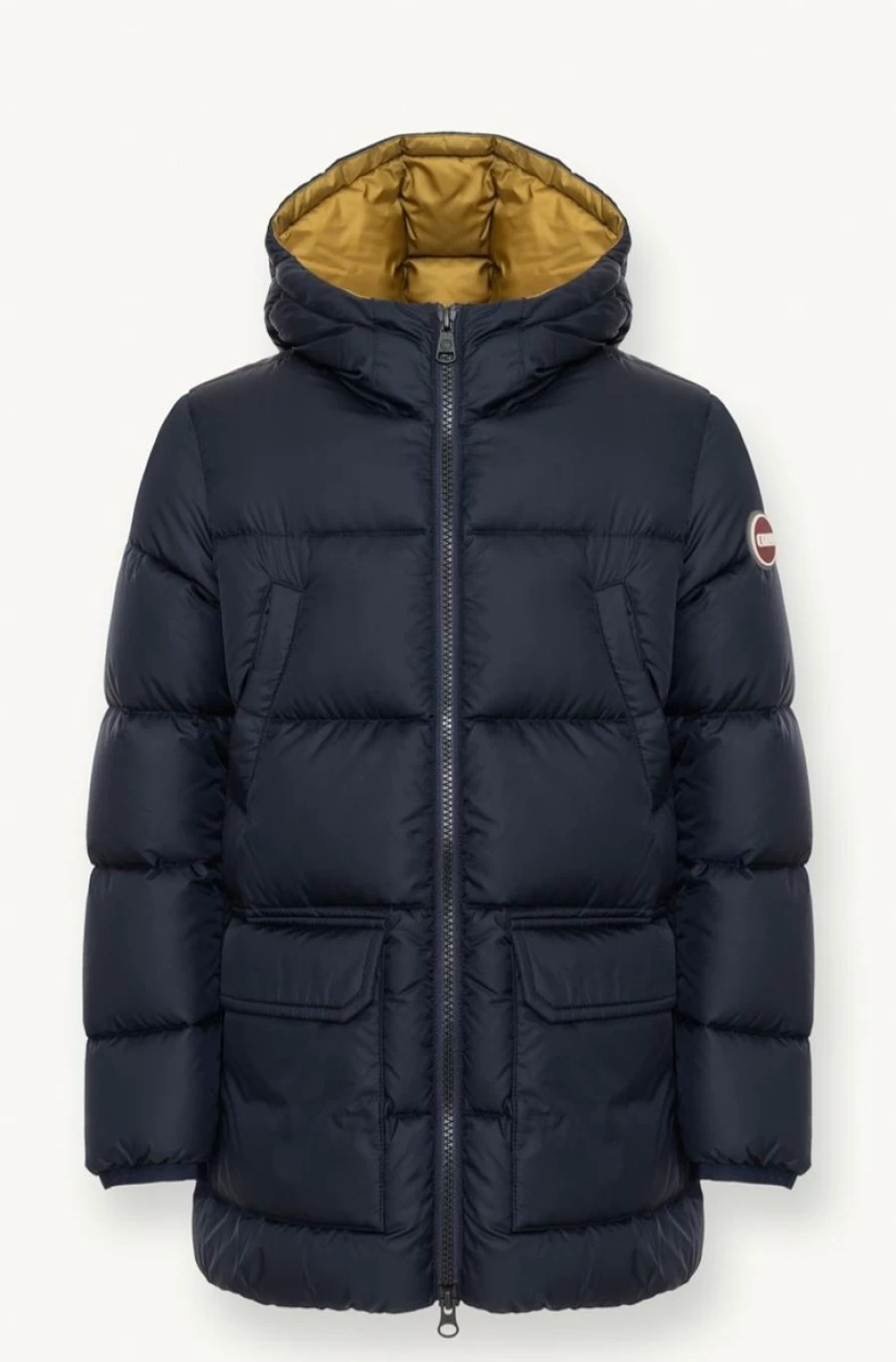 COLMAR Boys' Medium Length Multi-Pocket Insulated Down Jacket for Winter Warmth