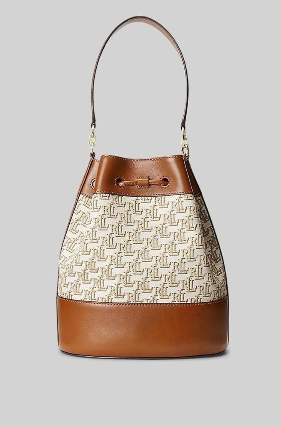 RALPH LAUREN Women's Monogram Large Andie Drawstring Bag