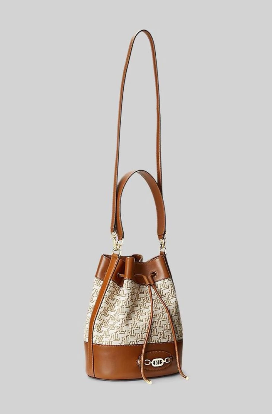 RALPH LAUREN Women's Monogram Large Andie Drawstring Bag