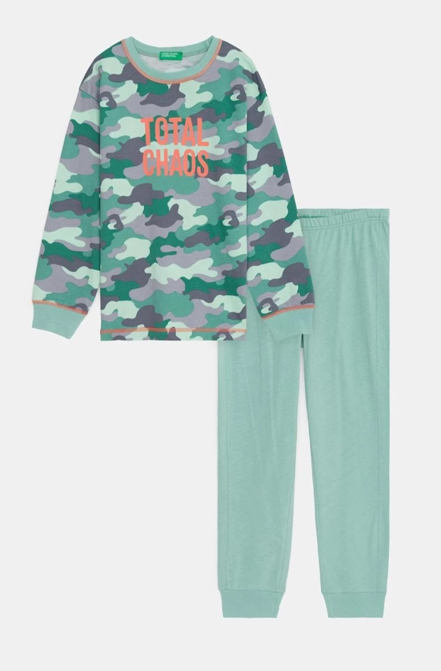 Benetton Boys' Long Cotton Pyjamas - Comfortable Sleepwear for Kids