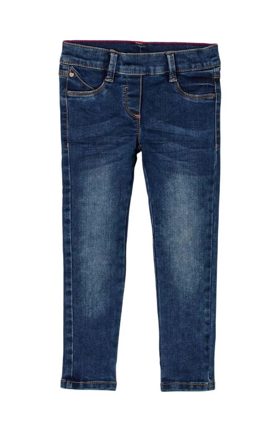 S.OLIVER Girls' Blue Regular Fit Elastic Waistband Treggings