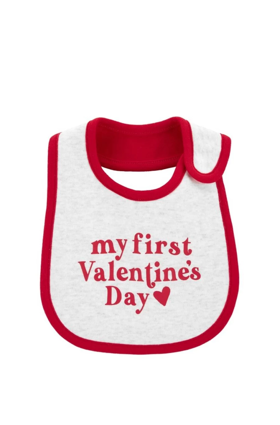 CARTER'S Baby Boys' My First Valentine's Day Teething Bib - Heart Print Drool Bib for Infants