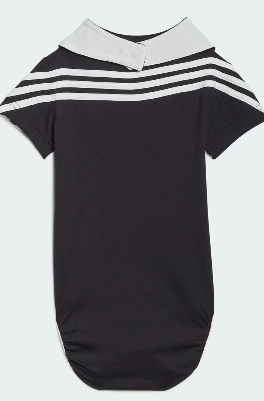 Adidas Boys' 3-Stripes Multi-Color Onesie with Bib - Black & White Unisex Romper