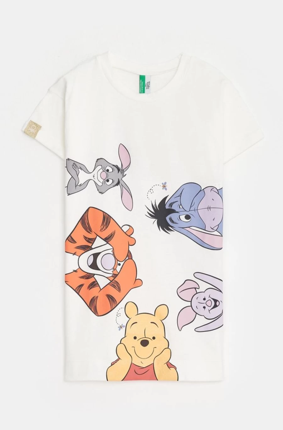 Benetton Girls' White Winnie The Pooh Nightgown - Soft & Comfortable Sleepwear