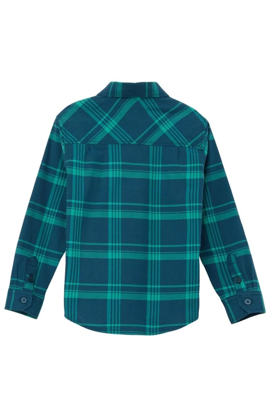 S.OLIVER Boys' Blue Check Shirt with Patch Pocket - Casual Stylish Top