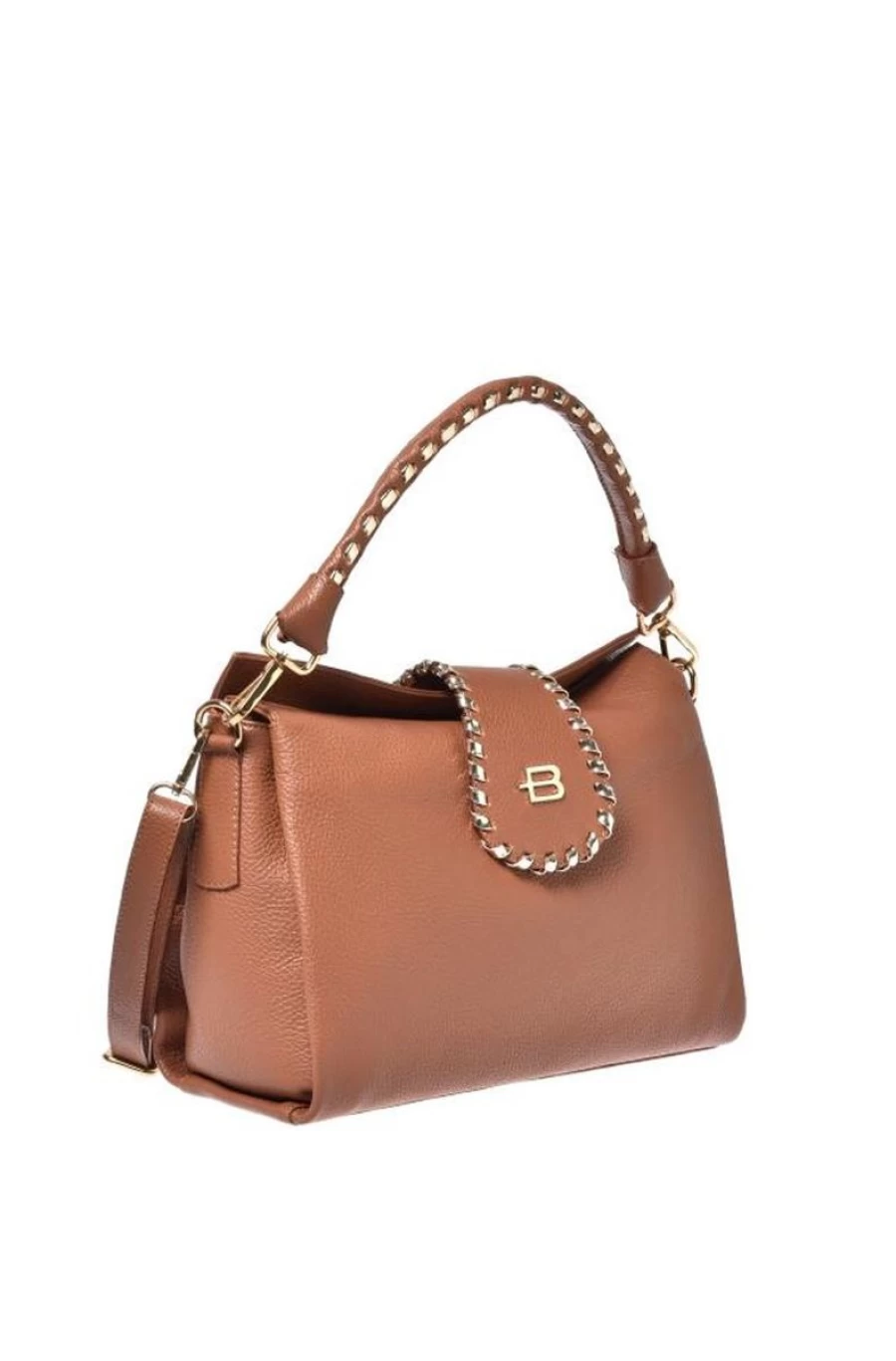 BALDININI Women's Woven Leather Handbag – Elegant Designer Purse for Women