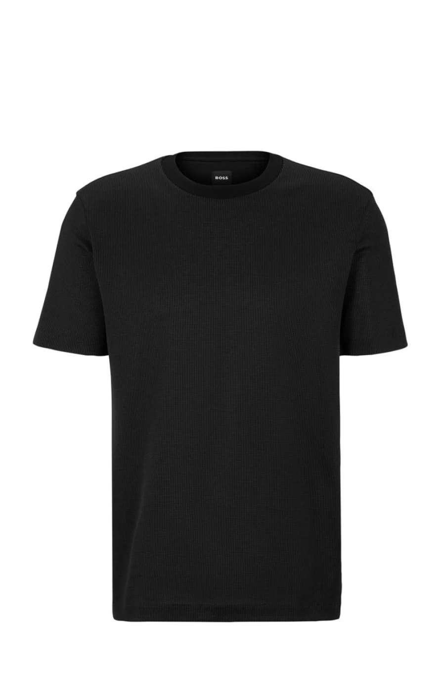 "HUGO BOSS Men's Structured Cotton T-Shirt - Premium Mercerised Finish"