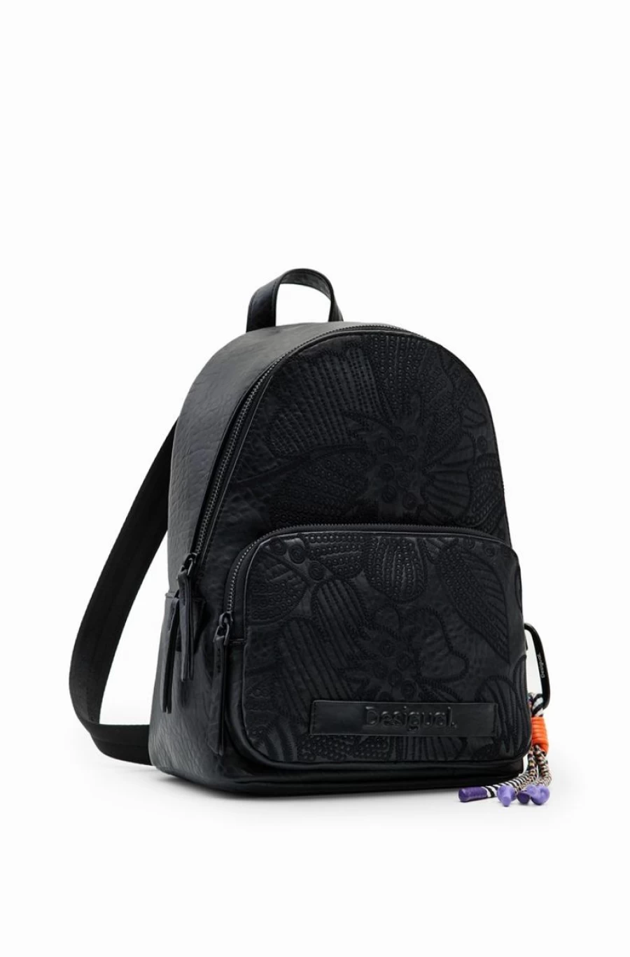 DESIGUAL Women's Floral Embroidered Backpack Small Crossbody Purse Boho Chic