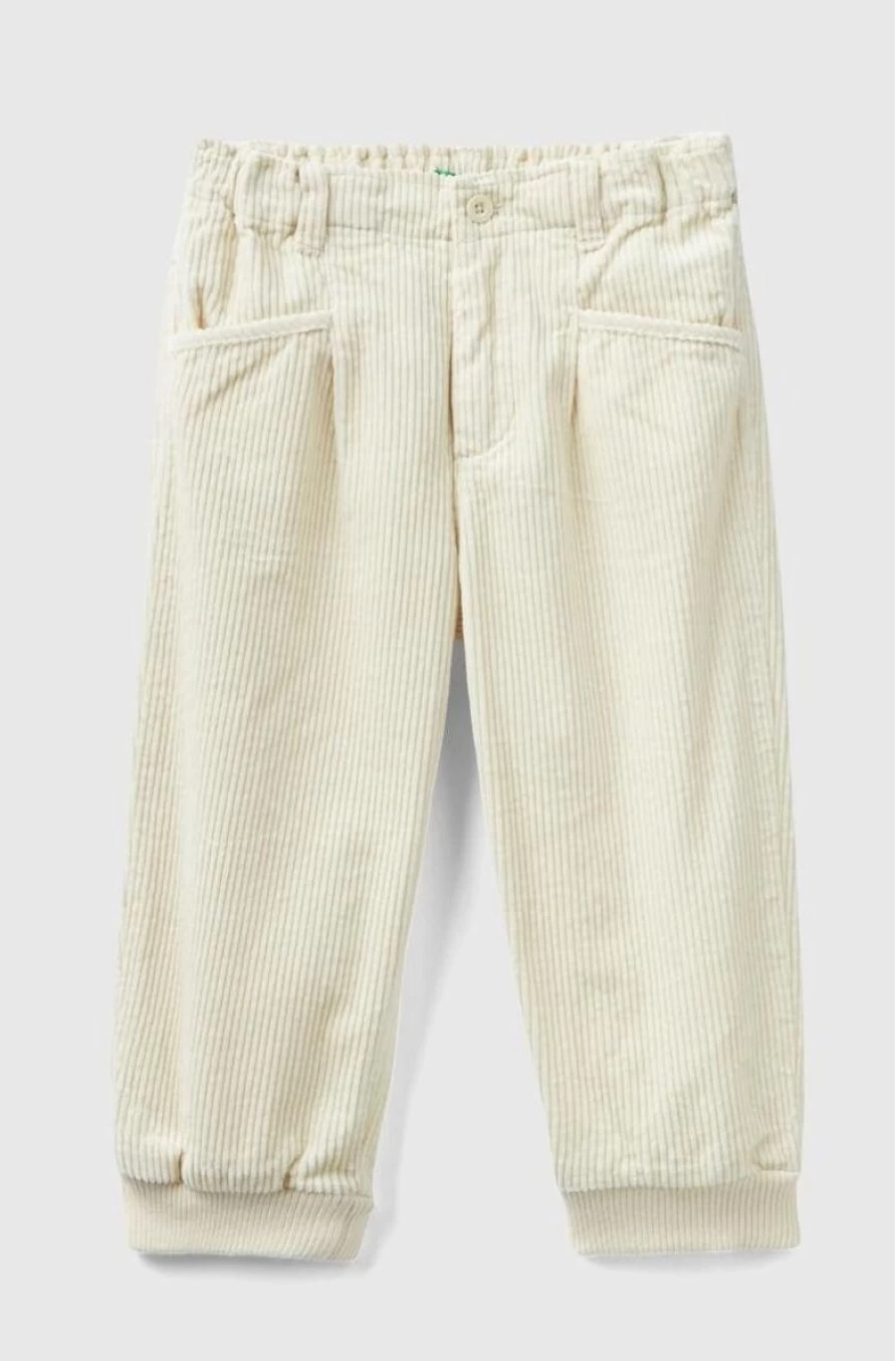Benetton Boys' Cotton Velvet Balloon Fit Trousers for Comfort & Style