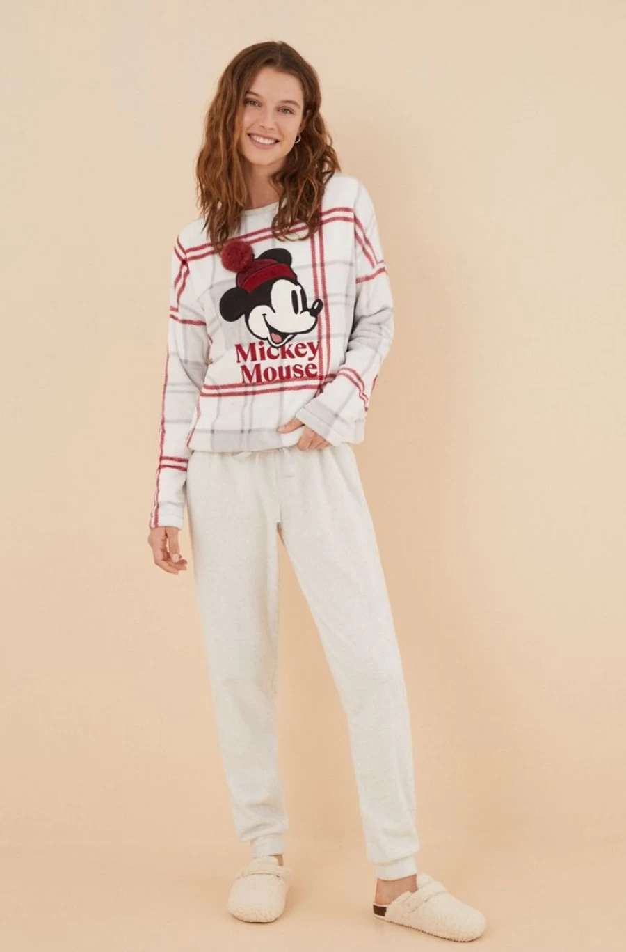 Women's 3D Mickey Mouse Fleece Pajamas Set - WOMEN'SECRET Cozy Winter Sleepwear
