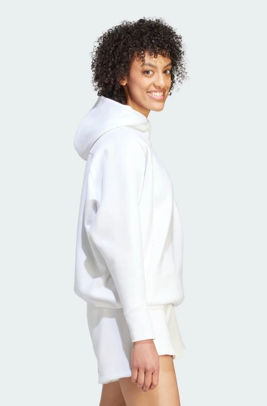 Adidas Women's Z.N.E. Overhead Hoodie - White Athletic Pullover