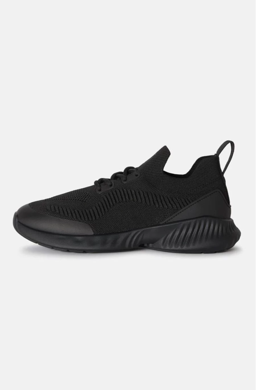 BOGGI MILANO Men's Black Recycled Yarn Willow Trainers - Sustainable Eco-Friendly Sneakers