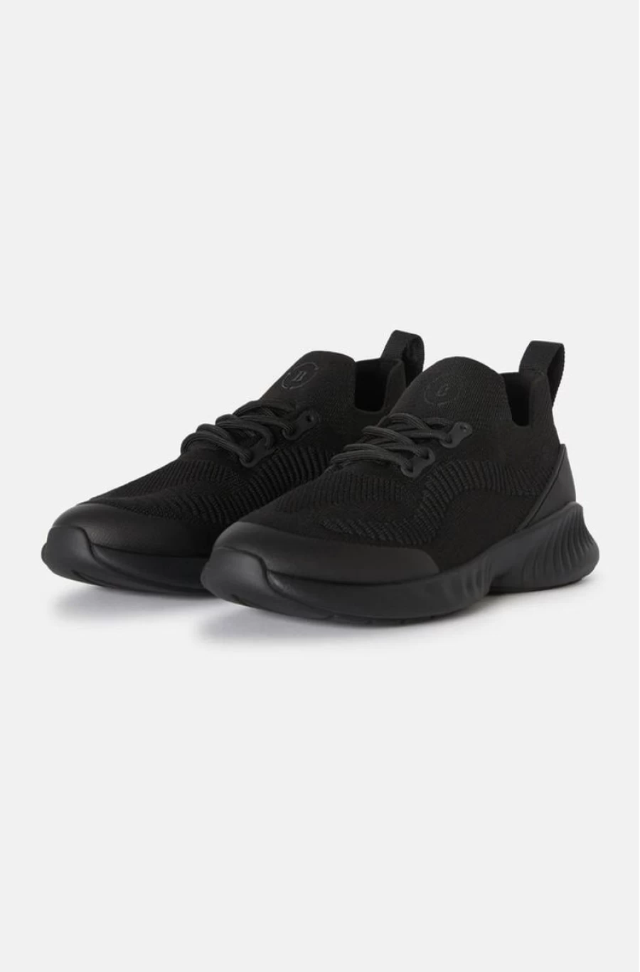 BOGGI MILANO Men's Black Recycled Yarn Willow Trainers - Sustainable Eco-Friendly Sneakers