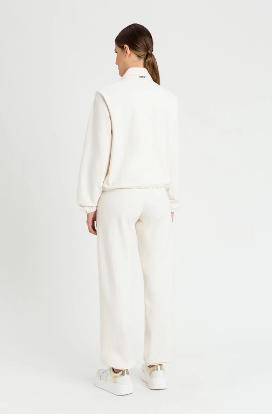 TWINSET Women's Vaniglia Viscose Blend Zipped Sweatshirt & Joggers Set