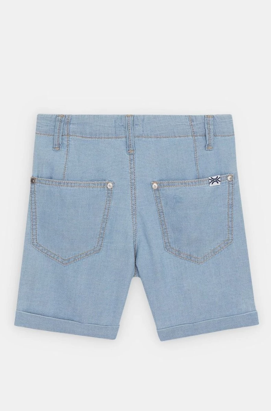Benetton Boys' Lightweight Blue Denim Bermuda Shorts
