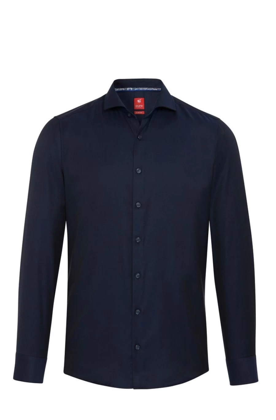 "PURE H.TICO Men's Slim Fit Red Long Sleeve City Shirt"