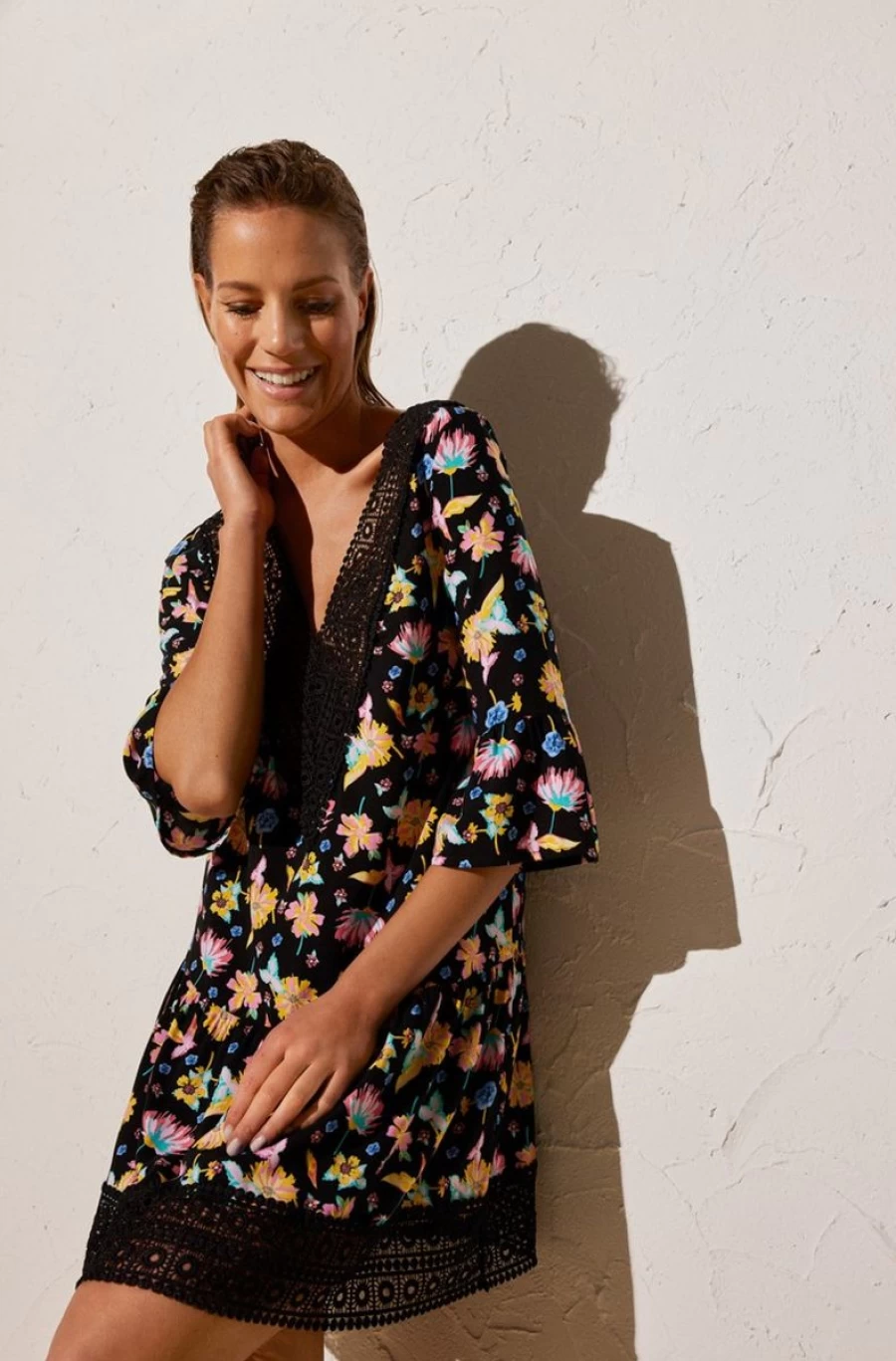 YSABEL MORA Women's Floral Mini Dress - Elegant Summer Casual Short Dress