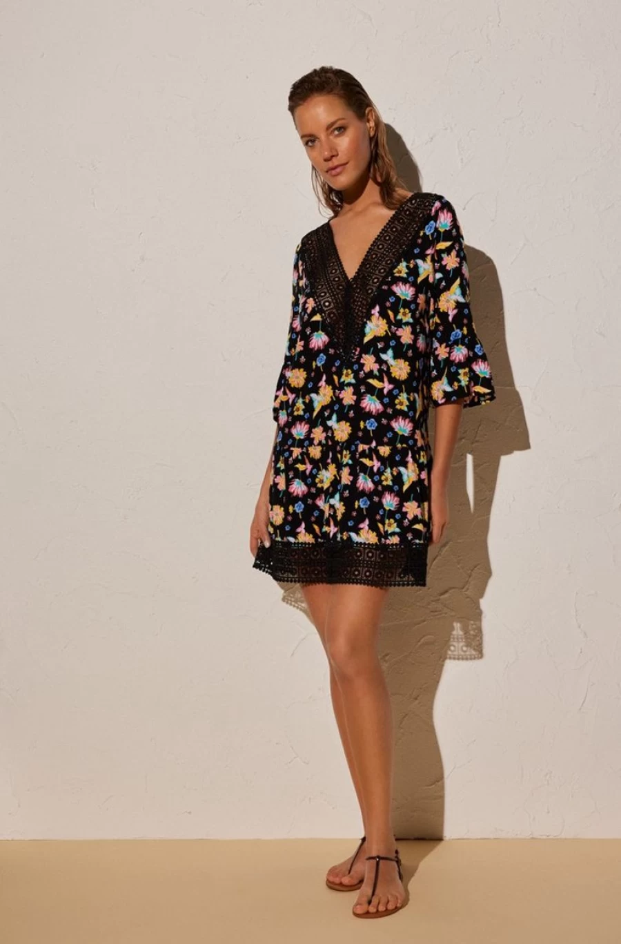 YSABEL MORA Women's Floral Mini Dress - Elegant Summer Casual Short Dress