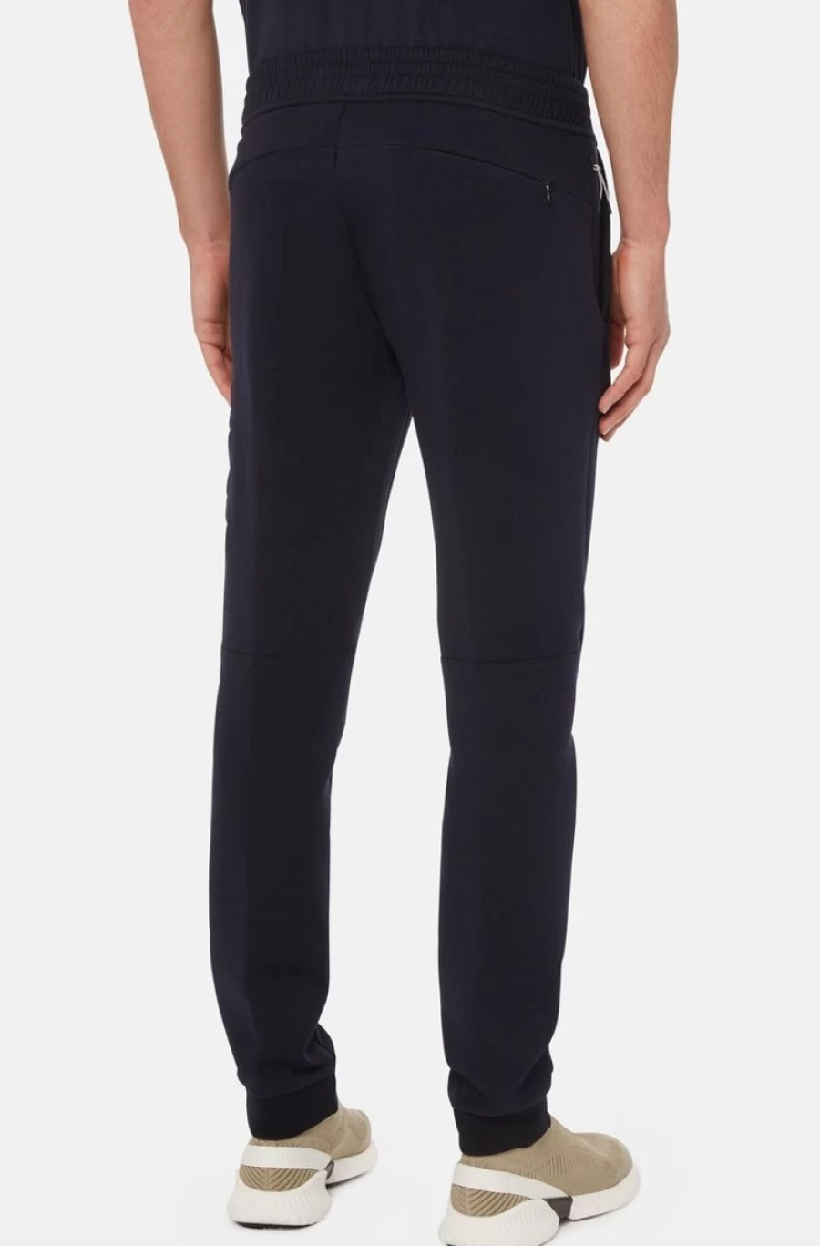 BOGGI MILANO Men's Blue Lightweight Recycled Scuba Trousers