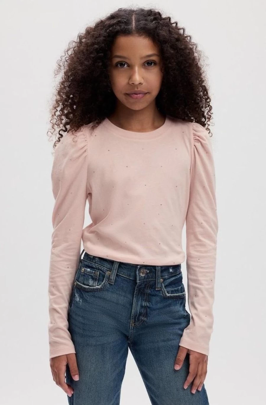 GAP Girls 100% Organic Cotton Long Sleeve T-Shirt for Kids - Soft & Comfortable