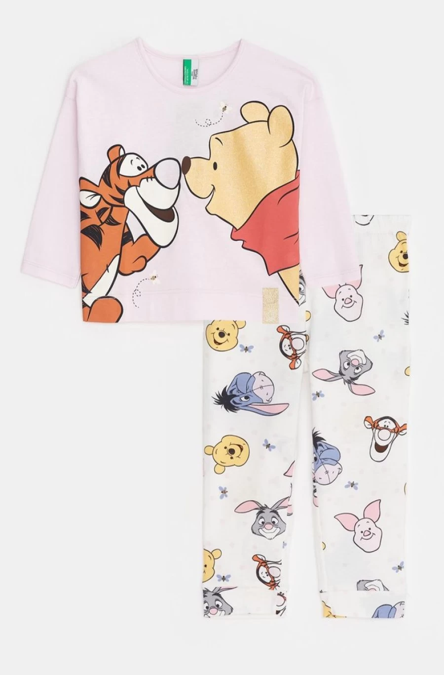 BENETTON Girls' Multi-Colored Pure Cotton Disney Pyjamas