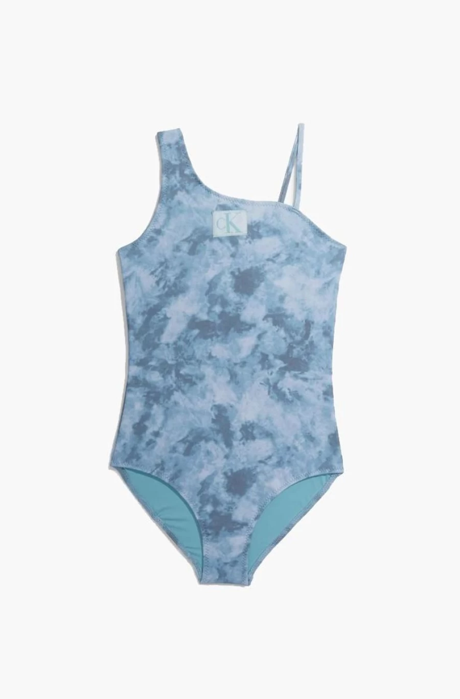 CALVIN KLEIN Girls Blue Swimsuit - Stylish & Comfortable Swimwear for Kids