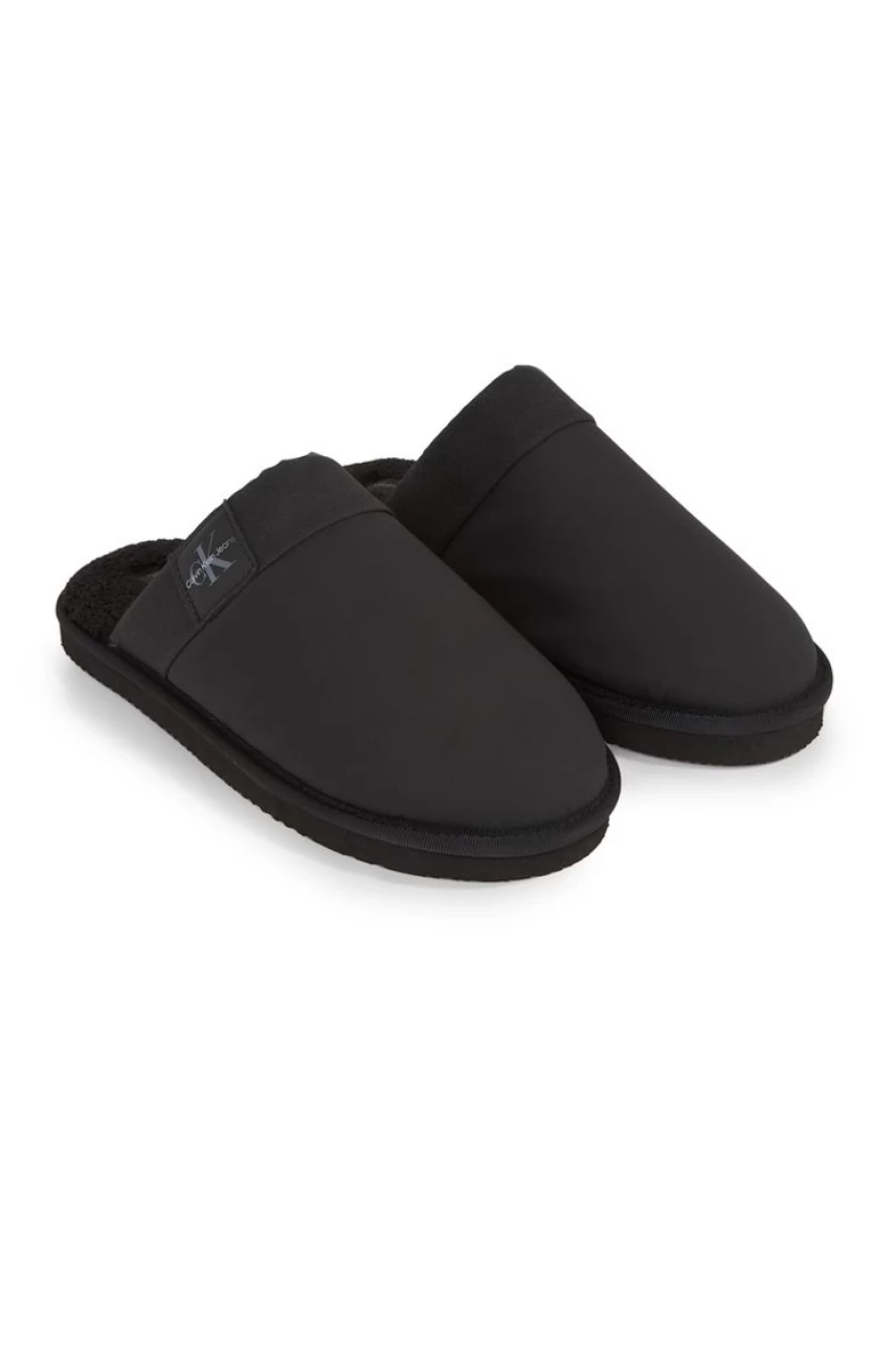CALVIN KLEIN Men's Genuine Leather Slip-On Mule Slippers Comfortable Casual Shoes