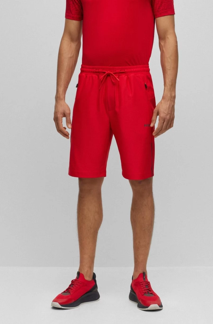 HUGO BOSS Men's Regular-Fit Reflective Pattern Shorts for Stylish Comfort