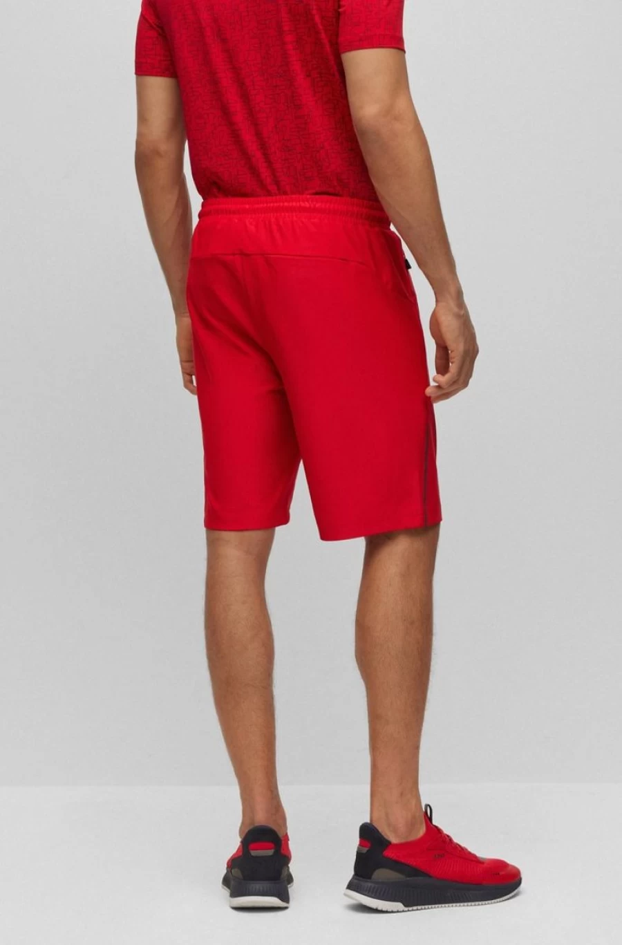 HUGO BOSS Men's Regular-Fit Reflective Pattern Shorts for Stylish Comfort