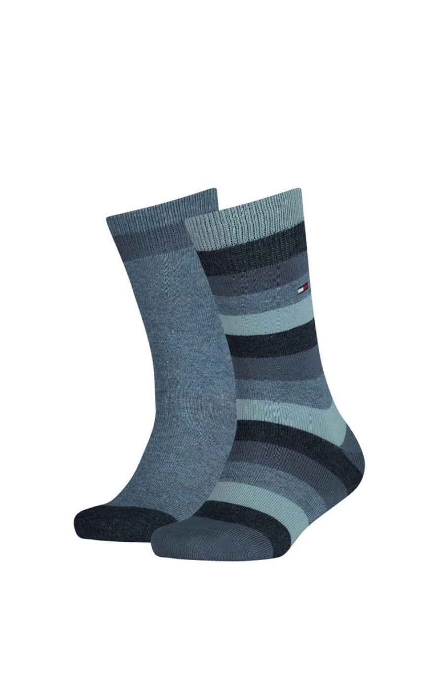 TOMMY HILFIGER Girls' 2-Pack Striped Socks for Kids - Comfortable & Stylish